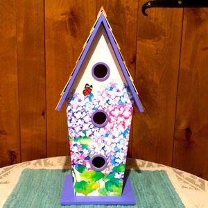 NWT Home Bazaar Hand Painted Architectural Birdhouse